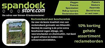 10% korting reclameborden - Spandoekstore.com reclameuitingen