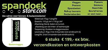 Baniervlag formaat 100 x 300 cm - Spandoekstore.com reclameuitingen