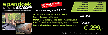 aanbieding textielframe 300 x 250 cm - Spandoekstore.com reclameuitingen