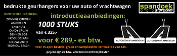 aanbieding geurhangers auto - Spandoekstore.com reclameuitingen