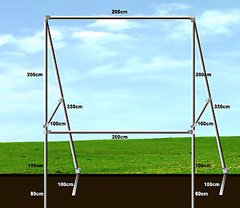 Vrijstaand spandoekframe formaat 200 x 200 cm - Spandoekstore.com reclameuitingen