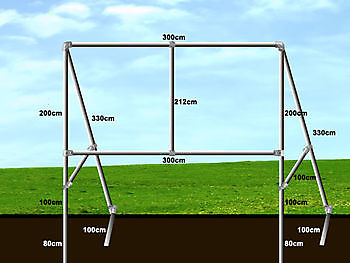 Vrijstaand spandoekframe formaat 300 x 200 cm - Spandoekstore.com reclameuitingen