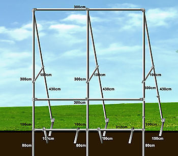 Vrijstaand spandoekframe formaat 300 x 300 cm - Spandoekstore.com reclameuitingen