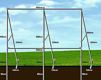 Vrijstaand spandoekframe formaat 400 x 200 cm - Spandoekstore.com reclameuitingen