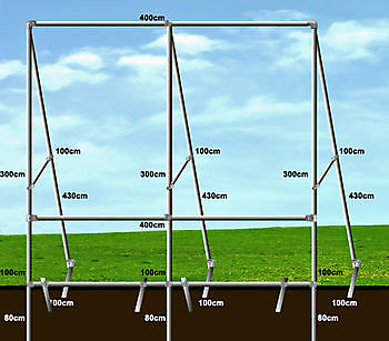 Vrijstaand spandoekframe formaat 400 x 300 cm - Spandoekstore.com reclameuitingen