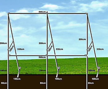 Vrijstaand spandoekframe formaat 500 x200 cm - Spandoekstore.com reclameuitingen