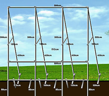 Vrijstaand spandoekframe formaat 500 x 300 cm - Spandoekstore.com reclameuitingen