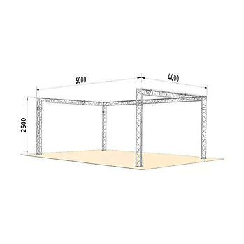 Beursstand Truss FD 23, 6000 mm x 4000 mm - Spandoekstore.com reclameuitingen