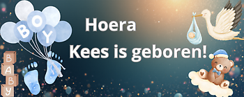 spandoek hoera een jongen - Spandoekstore.com reclameuitingen