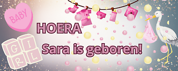 spandoek hoera een meisje - Spandoekstore.com reclameuitingen