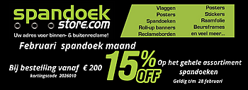 februari spandoek maand - Spandoekstore.com reclameuitingen
