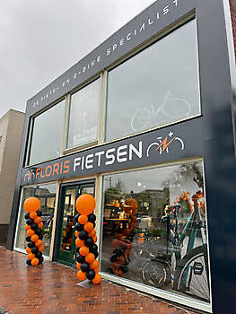 Reclamebord dibond  5 mm  met beschermlak incl. montage Floris fietsen - Spandoekstore.com reclameuitingen