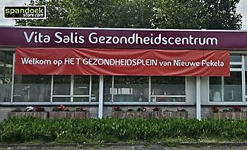 Spandoek Vita Salis gezondheidscentrum  Nieuwe Pekela - Spandoekstore.com reclameuitingen