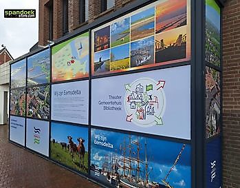 pand Delfzijl  voorzien van full colour prints - Spandoekstore.com reclameuitingen