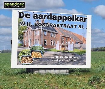 Spandoek aardappelkar  Pekela - Spandoekstore.com reclameuitingen